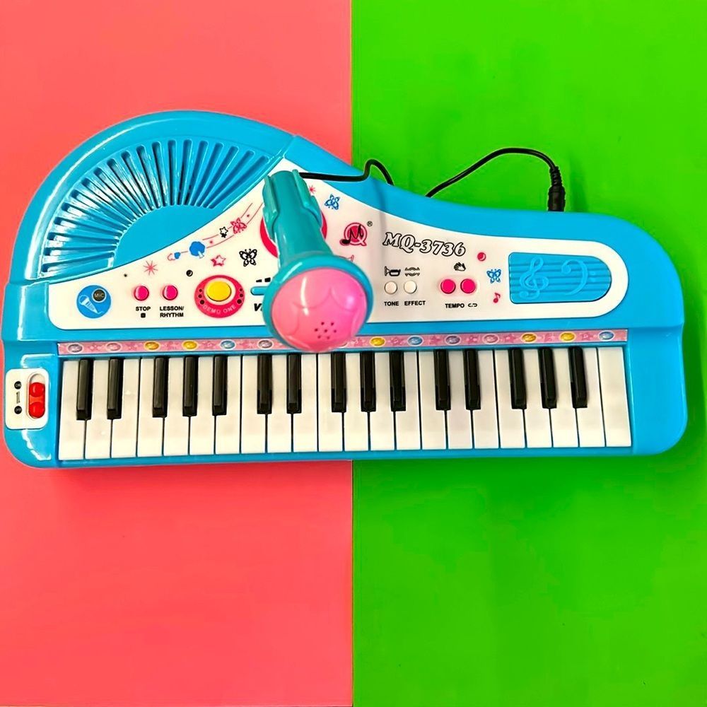 Kids Keyboard/Piano Toy w/Mic MQ-3736 (Tempo, Volume, Tone, Effect, Rhythm)